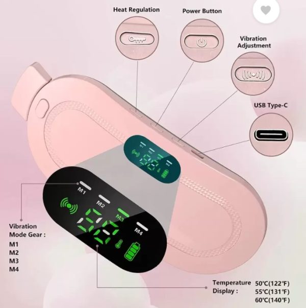 Heating Pad women Period Pain Cramp Relief Belt